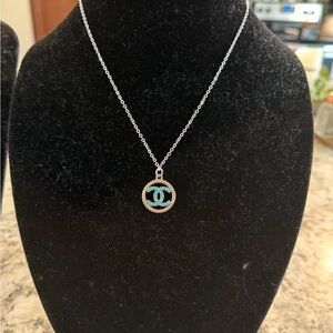 Upcycled CC SILVER PENDANT WITH NECKLACE